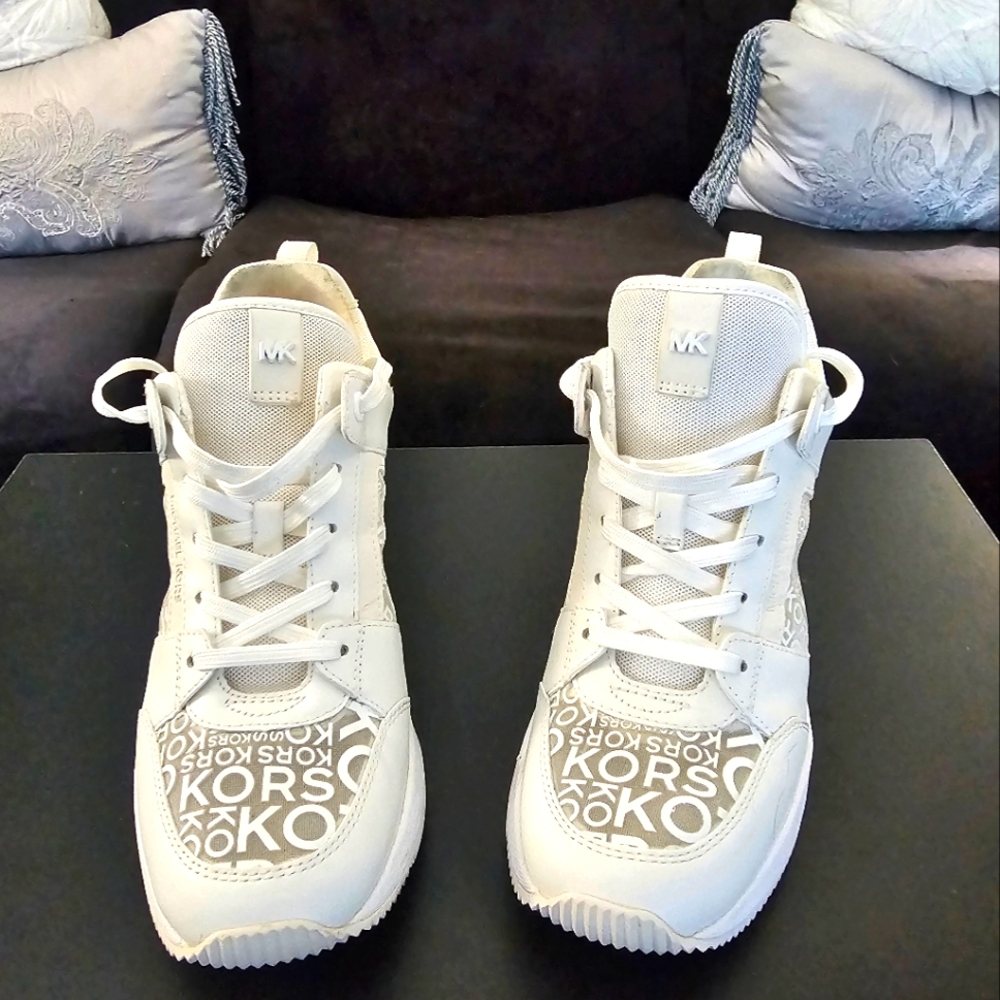 MK Georgie Knit Lace up Trainer Sneakers for Women